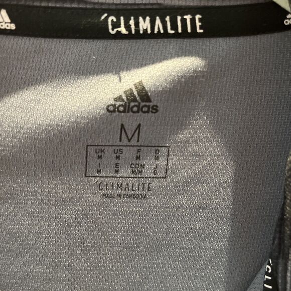 Adidas Climalite Mens pullover top shirt Black Gray 1/4 Zip Size Medium - Picture 6 of 7